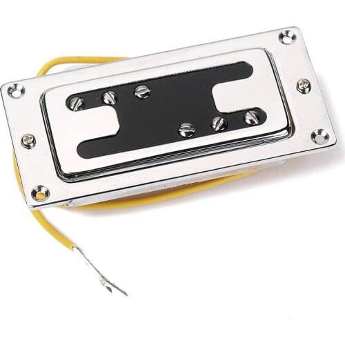 Mini Style Two Line 6 Hole Electric Guitar Humbucker Pickup For LP Guitar Chrome GMC44