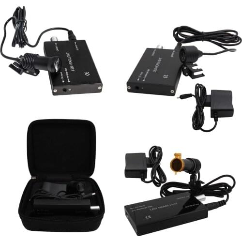 Headlight Headlamp for Dental Loupes Lab Medical Magnifier Magnification Binocular with Battery Plug 3W 5W Filter Clip 5 Types