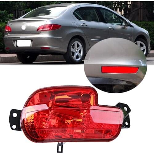Roavia For Peugeot 408 2009-2013 Rear Bumper Brake Light Reflector foglamp Taillight Fog light foglight fog Lamp without bulb