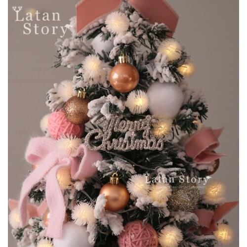 TT Christmas Decorations Christmas Tree Desktop Decoration Mall And Shop Luminous Anti-Real Mini Tree