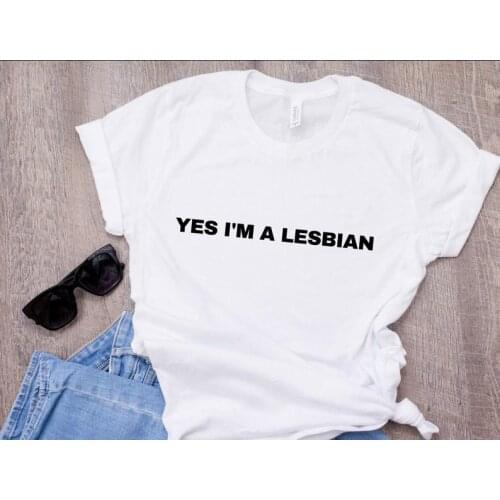 Skuggnas New Arrival Yes I'm a Lesbian T-shirt Love Equality Shirt Gay Pride Shirt Lesbian Couple Gift Lesbian Shirt dropship