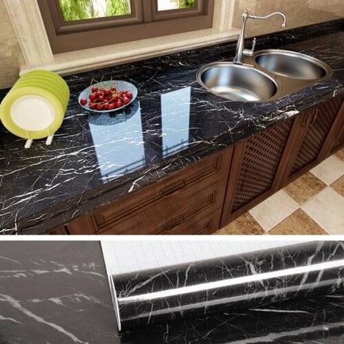 5M/10M Modern Living Room Furniture Desktop Waterproof Marble Wallpaper Vinyl Self Adhesive Contact Paper Solid Color Home Decor