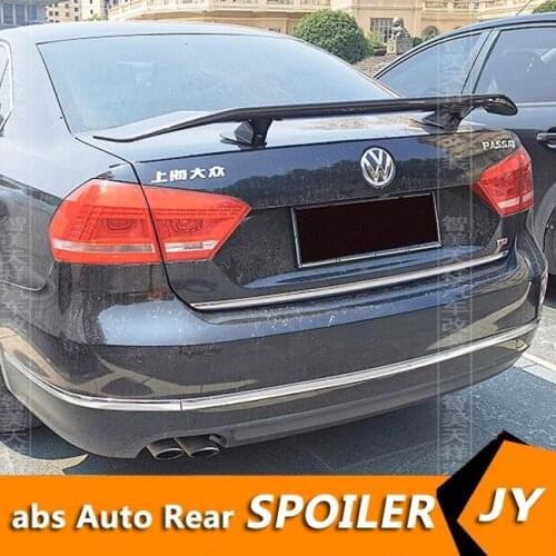 For VW Passat B7 Sedan Universal TF Spoiler 2001-2018 B6 B8 Spoiler ABS plastic Material Car Rear Wing Color Rear Spoiler