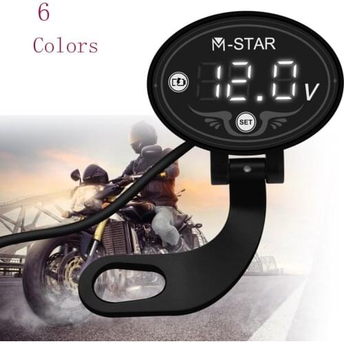 Waterproof LED Digital Voltmeter Tester DC 9V to 24V voltage Panel Meter For Yamaha FZ6R FZ8 fz 1 09 6 fzr 400 FZ1 FZ6 FAZER