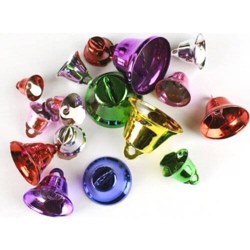 Bright Mixed Colors Christmas Jingle Bell Charms Bracelet Pet Hanging Necklace Pendant Crafts Jewelry Accessories