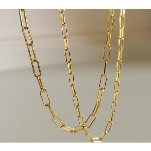 Silvology 925 Sterling Silver Square Wide Chain Choker Necklace Handmade Weld Elegant Clavicle Necklace for Women Office Jewelry