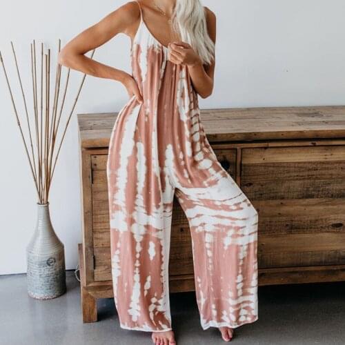 Casual Hit Color Jumpsuit For Women V Neck Sleeveless High Waist Full Length Straight Jumpsuits Female Summer 2021 Style X177