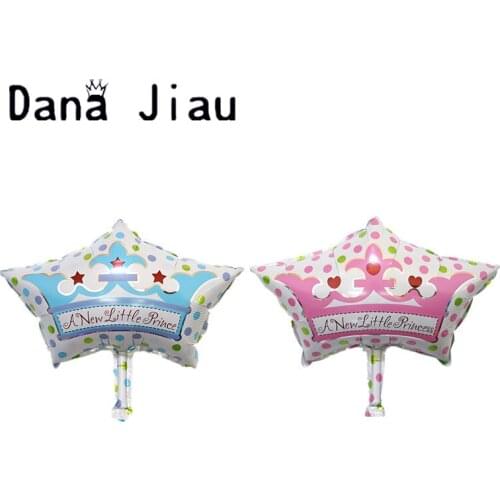 1pc 18inch princess baby boy girl round foil balloon pink/blue cartoon bithday 100days party celebrate decoration kids toy