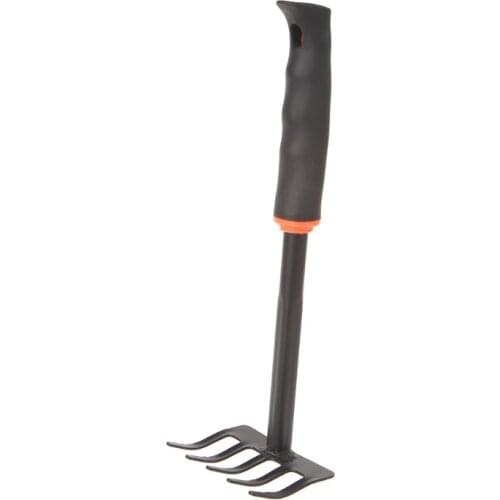 1Pc Portable Digging Tool Mini Steel Rake For Home Garden Transplanting Tool