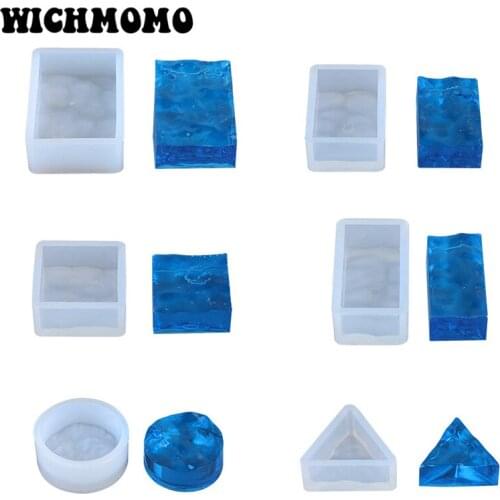 2019 New 1PCS Water Ripple Craft DIY Transparent UV Resin Liquid Silicone Combination Molds for Necklace Making Jewelry