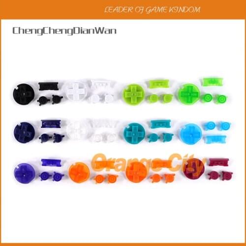 100sets Plastic Power ON OFF Buttons Keypads for Gameboy Color GBC Colorful Buttons for GBC D Pads A B Buttons