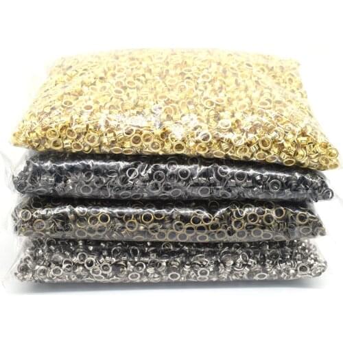 5000 Sets 5mm Silver/bronze/gold Grommet Eyelets with Washer DIY Handmade Craft Sewing Clothing Belt Scrapbooking Accessories