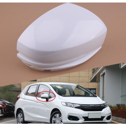 ABS White Car Right Side Rearview Wing Door Mirror Cover Cap Housing Fit for Honda Fit Jazz 2014 2015 2016 2017 2018