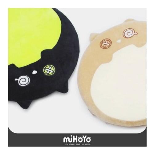 Anime Honkai Impact 3 Cute Black Cat Plush Stuffed Doll Seat Cushion Pillow Chair Seat Back Cushion Cartoon Toy Decorative Gift