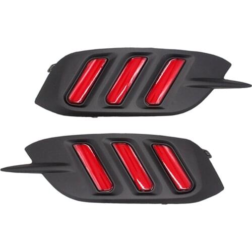 2Pcs/Set Car LED Tail Lamp For 10th Honda Civic 2016 2017 2018 Brake Tail Light Auto Rear Bumper Fog Lamp Red Color