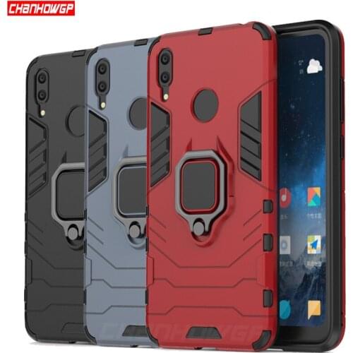 Armor Shockproof Case For Huawei Y5 2019 Y5 Prime Finger Ring Holder Stand Cover For Huawei Y6 Y7 Pro 2019 Y9 Y6 Prime 2018