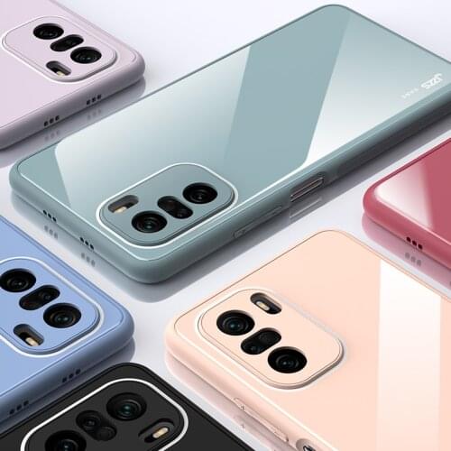 For Xiaomi Redmi K40 Pro Case Luxury Hard Liquid glass protective Back Cover Case For Xiaomi POCO F3 RedmiK40 K40PRO phone shell