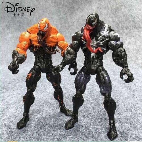 Disney 18cm Marvel Figure Venom Spiderman Revoltech Joint Movable PVC Action Figures Model Toy Doll Christmas Gift Toys for Kids