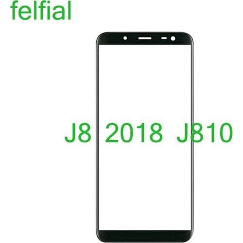 For Samsung Galaxy J8 2018 J810 J810F SM-J810F/DS Touch Screen Front Panel Glass Lens Front Outer LCD Glass Replacement