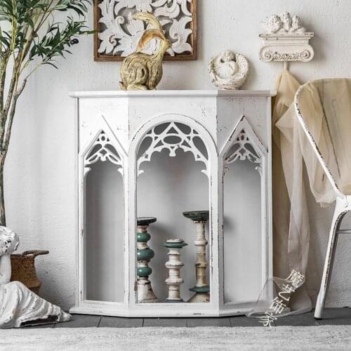 French Retro Carved Porch Table Shop Display Rack European Photography Props Decorative Ornaments