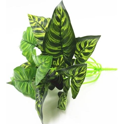 1pc Lifelike Artificial Plant Stem Realistic 12-Leaf Decor Faux Plant Faux Leaf Branch Photography Props Home Decor Accessories
