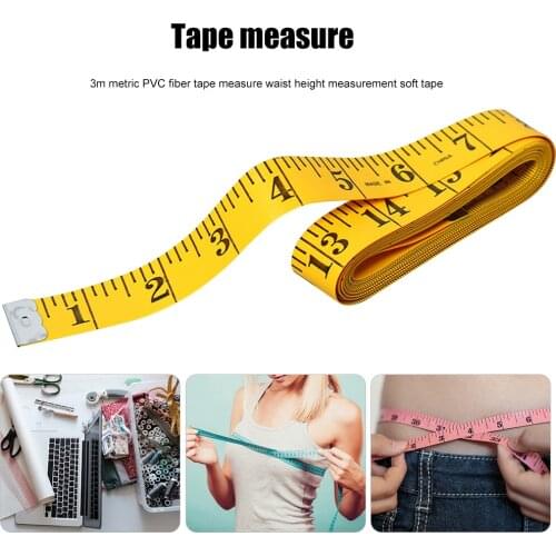 3 Meter Soft Flat Sewing Tailor Tape Measure Centimeter Portable Body Height Metric Scale Measuring Meter for Waist Circumferenc