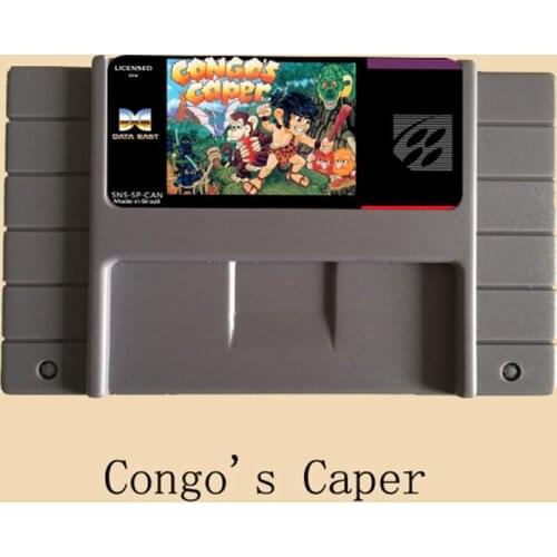 Congos Caper 46 Pin 16 Bit Grey Game Card For USA NTSC Game Player