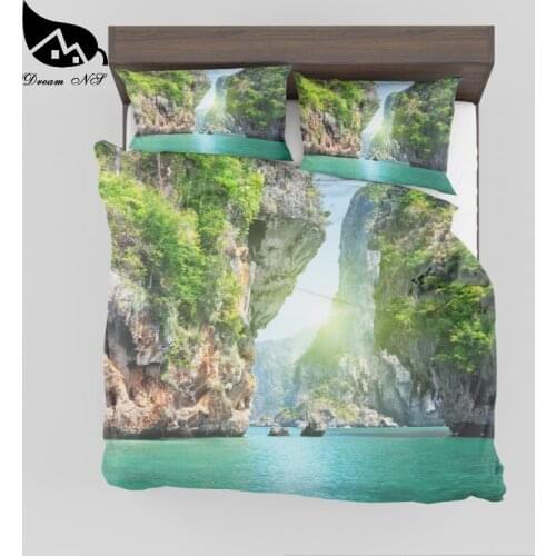 Dream NS Landscape Photo 3D Pattern bedding set Digital Print Waterfall Circulation Quilt cover Custom dropshipping Home Textile