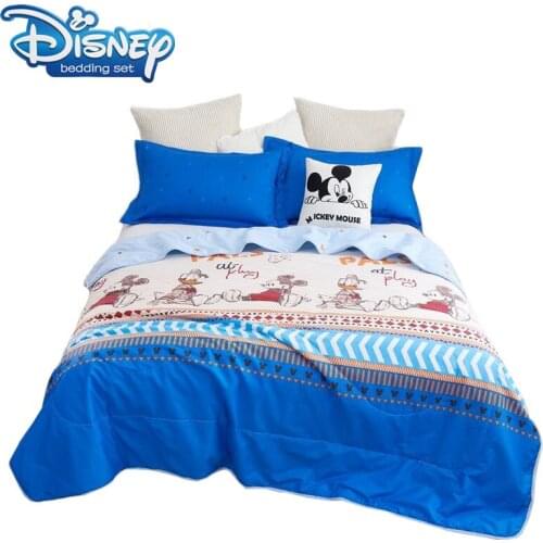Summer thin soft duvet cartoon blue Mickey mouse summer quilt double super baby Blanket 150x200cm 2200G twin Queen Size healthy