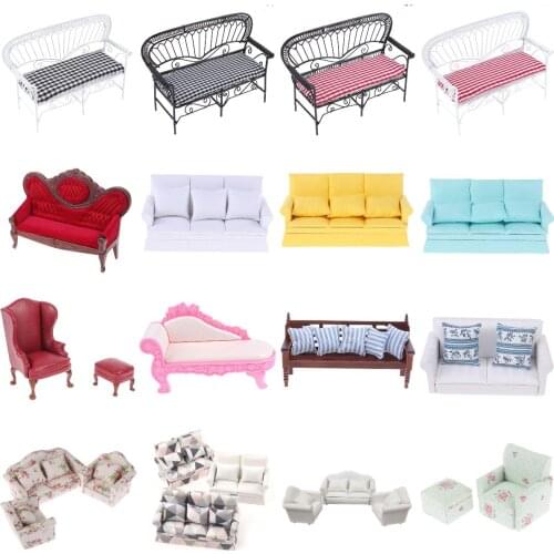 Mini Cute Sofa Pillows For Dolls Children Simulation Dollhouse Furniture Toys 1:12 Miniature Doll House