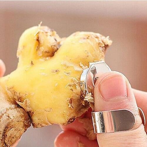 Multifunctional Ginger Garlic Mini Chestnut Peeler Stainless Steel Peeling Tools Adjustable Ring Design Fruit&Vegetable Tools