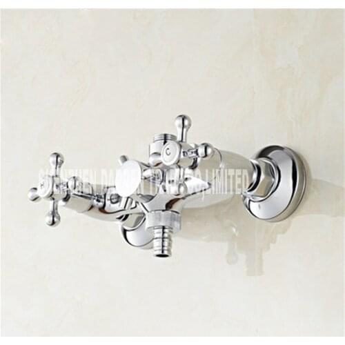 New Into the wall of all copper hot and cold taps double to shower with dual-use multi-functional mixing valve
