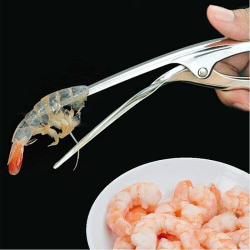 1PC Shrimp Peeler Stainless Steel Shrimp Prawn Peeler Pliers Peel Device Creative Kitchen Tools Gadgets Cooking Seafood Tools