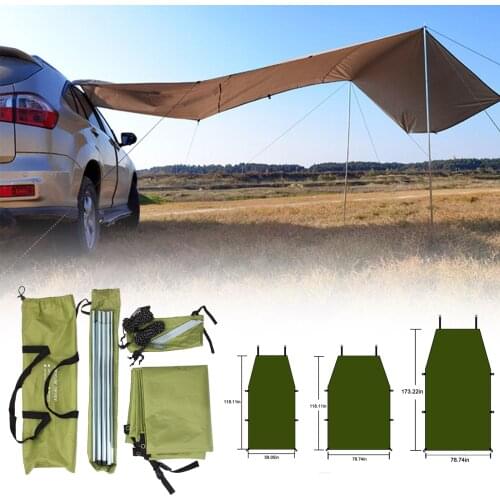 1Set Car Shelter Shade Camping Side Car Roof Top Tent Awning Waterproof UV Portable Camping Tent Automobile Rooftop Rain Canopy