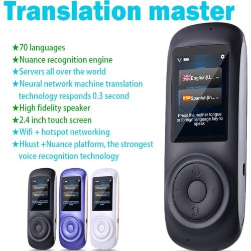 Interpreter T2 traducteur langue 70 kinds translator traducteur vocal instantan portable simultaneo multilingue de voyage multi