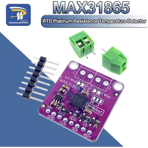 MAX31865 PT100 to PT1000 RTD-to-Digital Converter Board Temperature Thermocouple Sensor Amplifier Module 3.3V/5V For Arduino