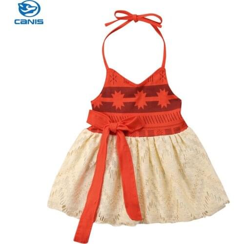 Princess Newborn Toddler Kids Baby Girls Halter Dress Summer Sleeveless Backless Strap Tutu Bow Beach Dresses Sundress Clothes