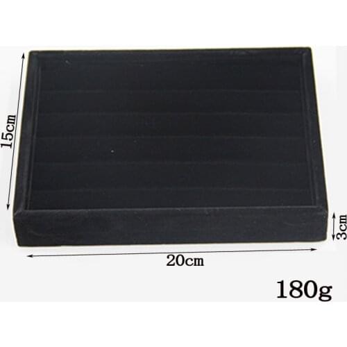 High Quality 20*15*3cm Storages Trays Jewelry Earrings Necklaces Pendants Bracelets Trays Holder Cases Velvet Jewelry Display