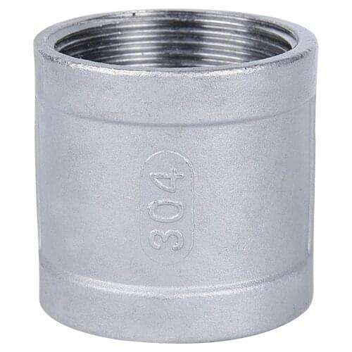 316 Stainless Steel Equal Coupling, Female x Female NPT Threaded 1/4" 3/8" 1/2" 3/4" 1" 1-1/4" 1-1/2" 2" Pipe Fitting