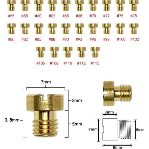 Replace screw m5 55-115 for carburetor dellorto sha phbg main carb nozzle injector nc phva jet pilot