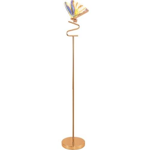 Post-Modern Colorful Acrylic Butterfly Copper Floor Lamp Fashion Romantic Wedding Sofa Corner Lighting Fixture 2066