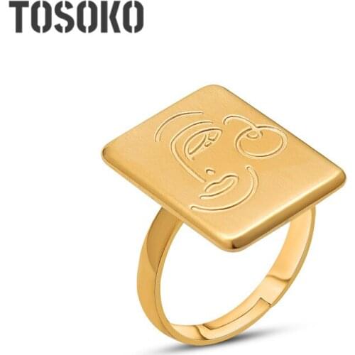 TOSOKO Women's Gold Rings