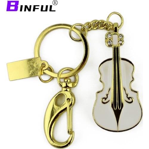 BiNFUL USB Flash Drive 256GB 8GB 16GB 4GB Pendrive 32GB 64GB 128GB Pen Drive U Disk USB Drive Metal Guitar Memory Necklace Stick