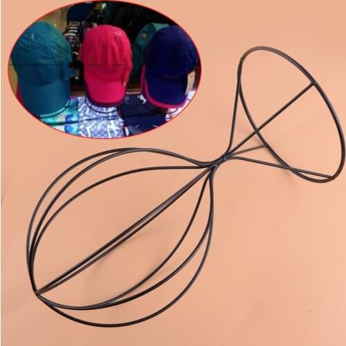 Vintage Metal Wire Counter Hat Display Rack Holder Cap Wig Storage Stand Hanger Freestanding Hat Wig Display