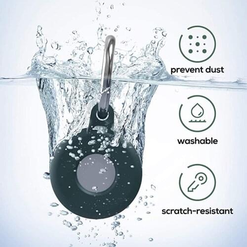 Protective Cover For Aircovered AirTag Case Silicone Protector Bumper Case Compatible with Apple AirTags Tracker Buckle