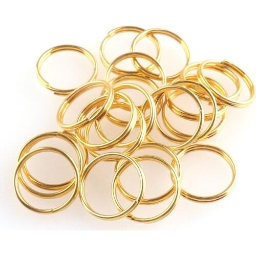 20pcs Key Ring Gold 12mm Jump Ring Key Chains Iron Replacement DIY accessories Jewelry Purse Handbag Earring Necklace Hardware