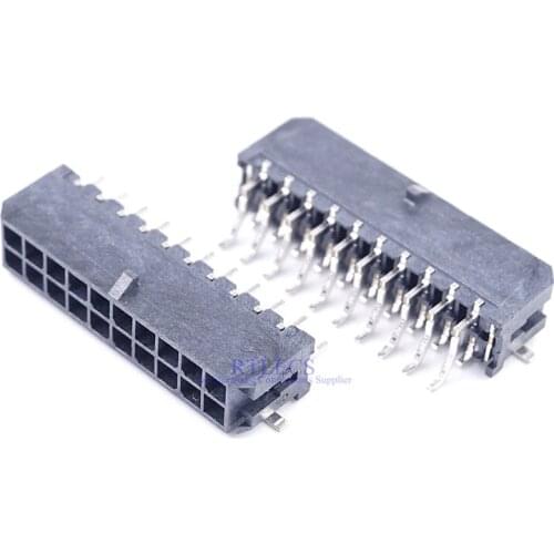 5 Pcs 43045 Male Header Pin 20 Pins Pitch 3.0 MM 2x10 Surface Mount Right Angle PCB Cross Micro Fit 43045-2009 430452009