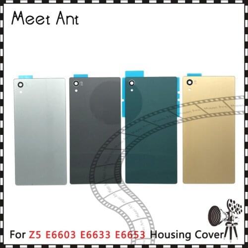 50pcs/lot high quality For Sony Xperia Z5 E6603 E6633 E6653 E6683 Back Housing Battery Cover Door Rear Cover
