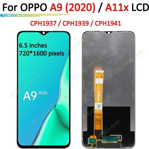 6.5" Original for OPPO A9 (2020) LCD For oppo A11x Display Touch Screen Digitizer Assembly For OPPO A9 2020 CPH1937 LCD