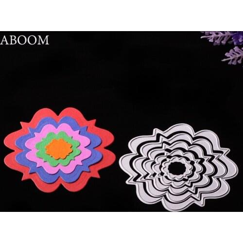 ABOOM New Carbon Steel Metal Flower Design Die Cut Embossing Stencil Scrapbooking Album Decoration Cutting Dies Paper Craft Mold